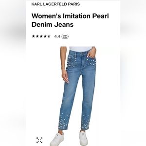 Karl Lagerfeld Imitation pearl jean